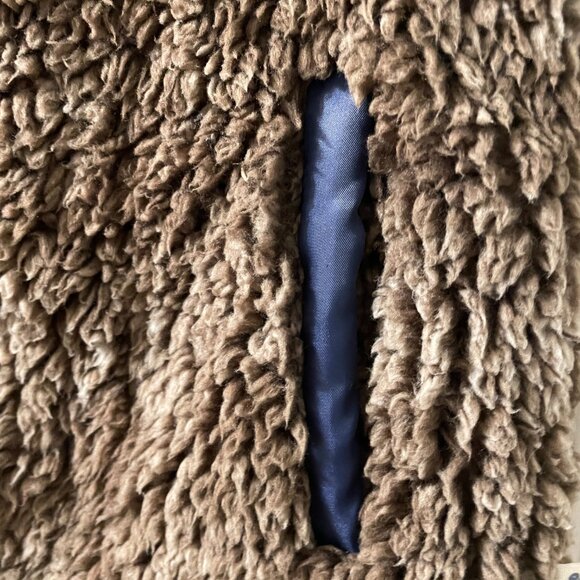 Simply Southern faux Fur Vest Women’s Sz S Brown Sherpa - Picture 10 of 11